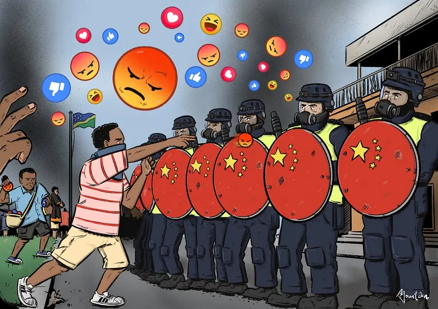 In the immediate aftermath of the Honiara riots, the CCP sought to blame Australia, the US and Taiwan for instigating the unrest. In the weeks that followed, CCP officials were also active in pushing a narrative that ‘foreign forces with ulterior motives’ were aiming to smear the relationship between Solomon Islands and China.