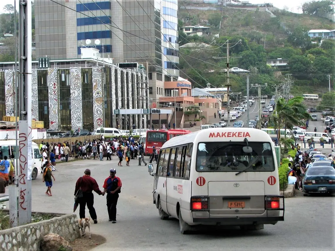 Downtown Port Moresby, the capital of PNG.