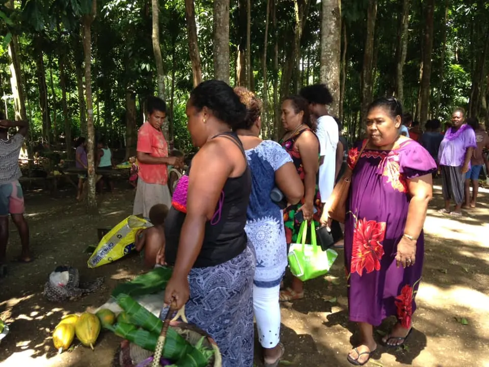 Lady Vunagi at the Barana market over the Easter weekend.