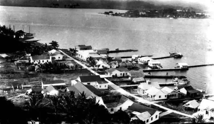 The old capital, Tulagi, in the 1930s, was a small but busy port for traders.