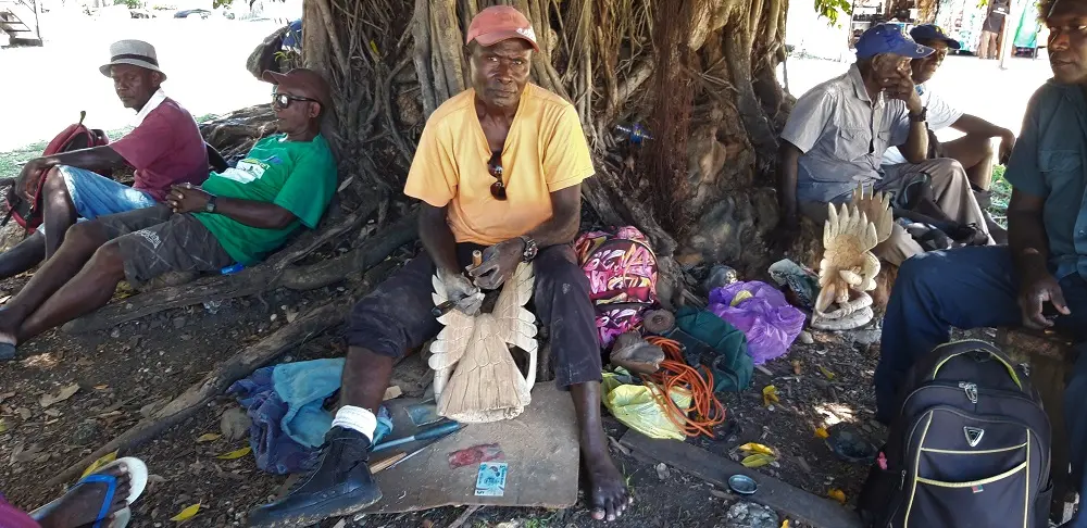 As visitor arrivals in Honiara dropped, people like Peter are now finding it difficult to make a living from their hard work.