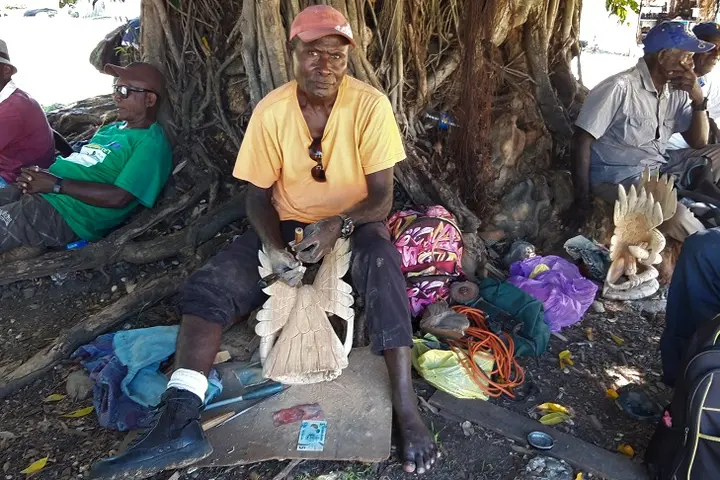 As visitor arrivals in Honiara dropped, people like Peter are now finding it difficult to make a living from their hard work.