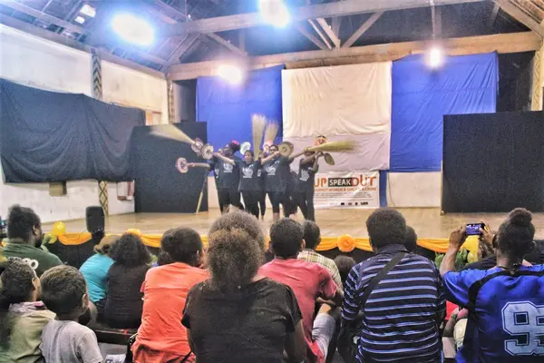 Stages of Change is a project that aims to use community theatre as a vehicle for reducing violence against women and increasing women's participation in civil society and peace-making in the Solomon Islands.