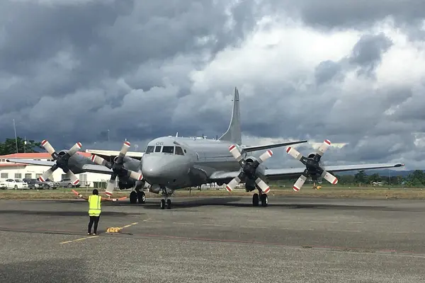 Royal New Zealand Air Force arriving at Honiara International Airport, Monday 13 July 2020 to begin the three days of aerial surveillance over the Solomon Islands EEZ.