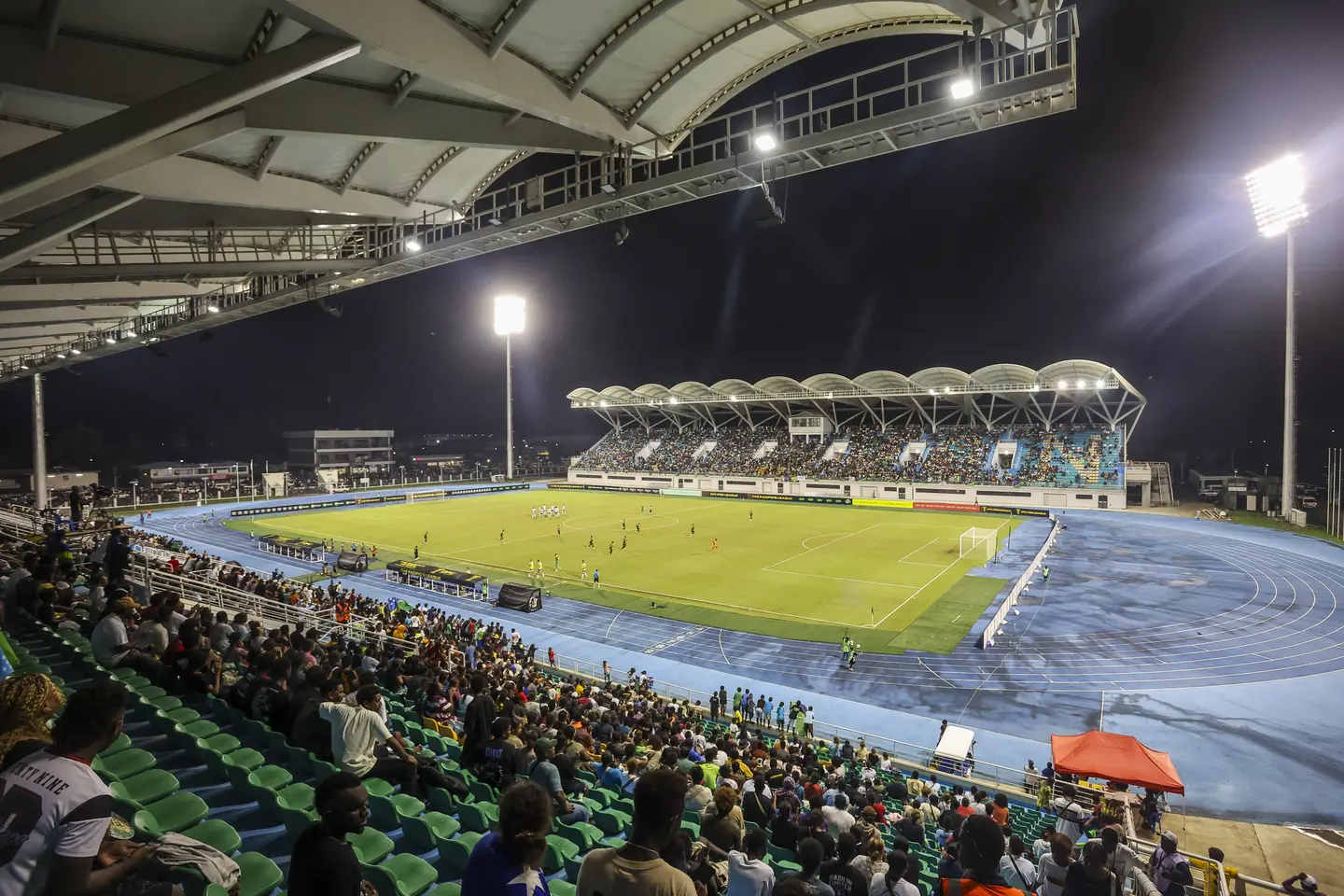 A crowd at Honiara's National Stadium during the inaugural OFC Pro League season.