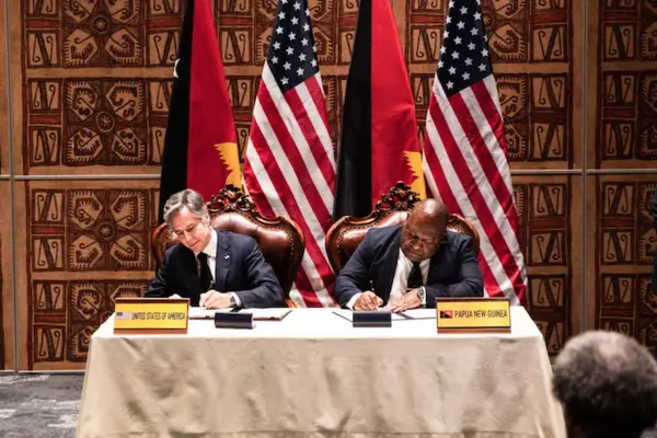 PNG Prime Minister James Marape and U.S. Secretary of State Antony Blinken signed the defence cooperation agreement in Port Moresby, PNG.