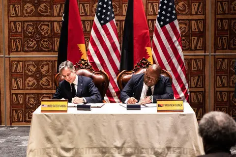 PNG Prime Minister James Marape and U.S. Secretary of State Antony Blinken signed the defence cooperation agreement in Port Moresby, PNG.