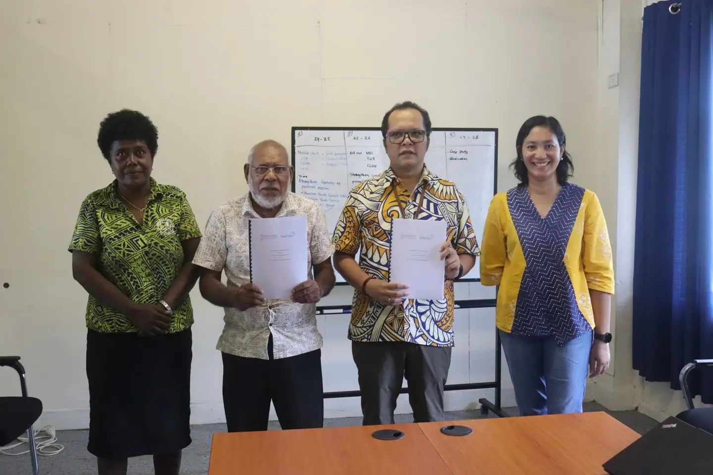 The MOU paves the way for WVSI to sub-grant KGA for implementing the Nature Based Opportunities Underpinning Resilient and Sustainable Households (NOURISH) project's Livelihood program in Makira, with a specific focus on Climate-Smart Agriculture.