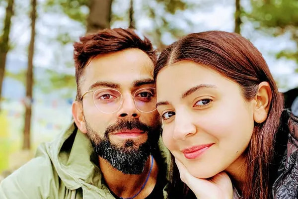 Anushka Sharma with her husband, Indian cricket captain Virat Kohli.