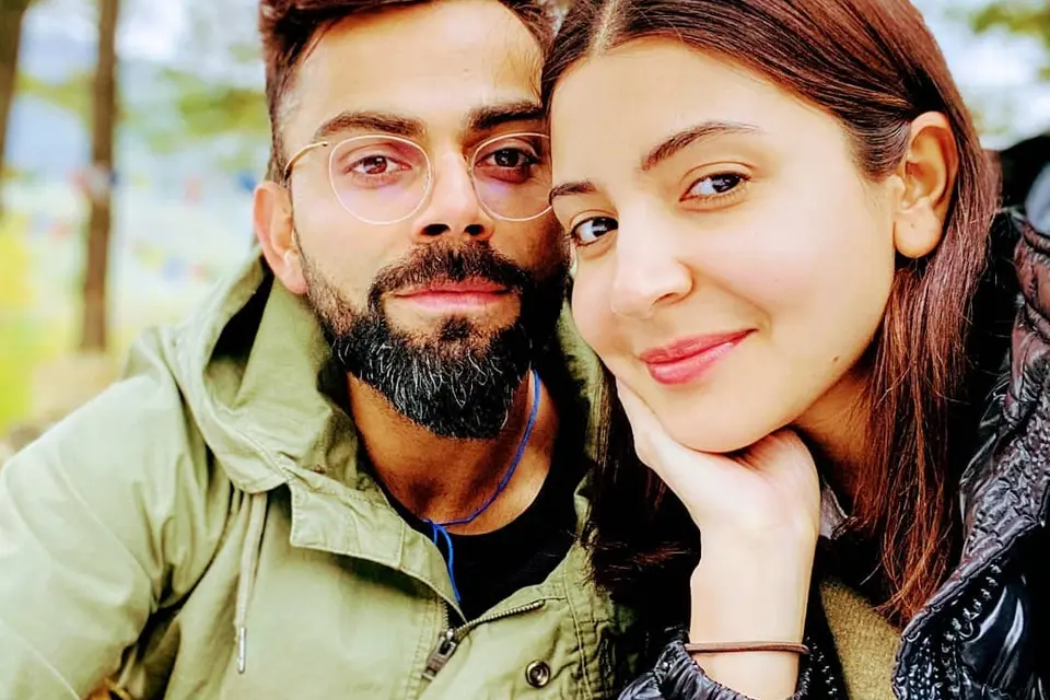 Anushka Sharma with her husband, Indian cricket captain Virat Kohli.