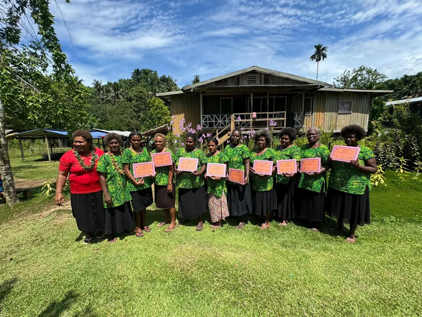 Ten women from the communities of Valekocha in Bahomea and Pamphylia in Malango completed the six-week program, setting the stage for broader community development.