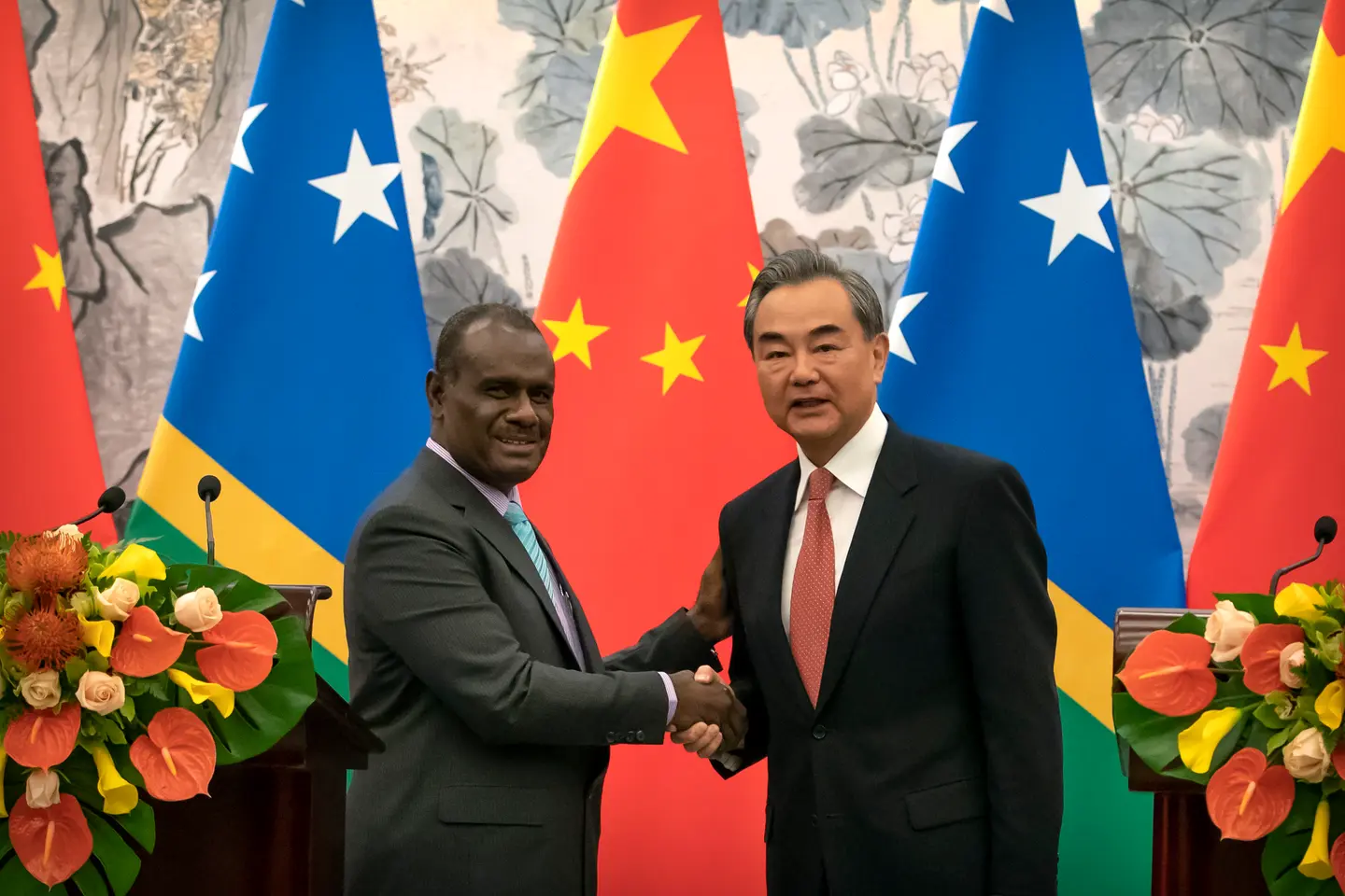 China, Wang said, stands firmly with the government and people of Solomon Islands, firmly supports the Solomon Islands government's efforts to maintain domestic stability, and firmly safeguards bilateral relations as well as the legitimate rights and interests of Chinese citizens in country.