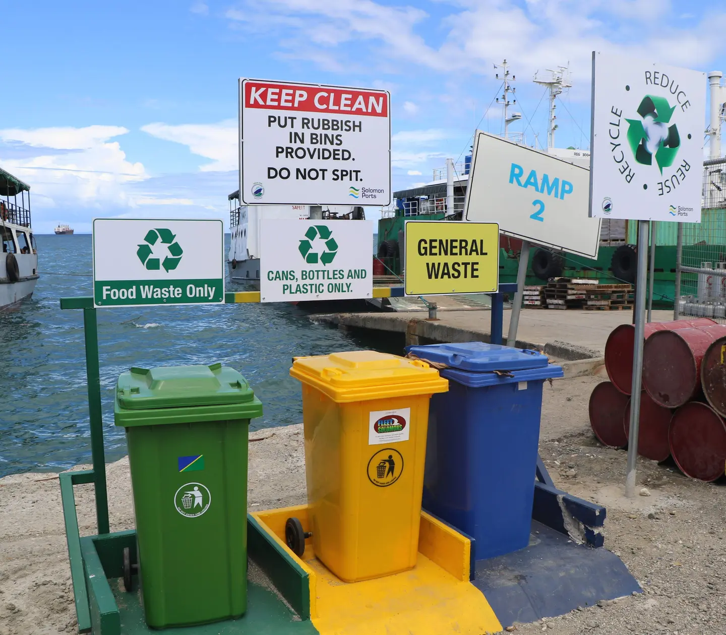 Waste management is an issue for Honiara, which is why Solomon Ports is taking the initiative to encourage members of the public in Honiara to practice proper waste disposal manners.