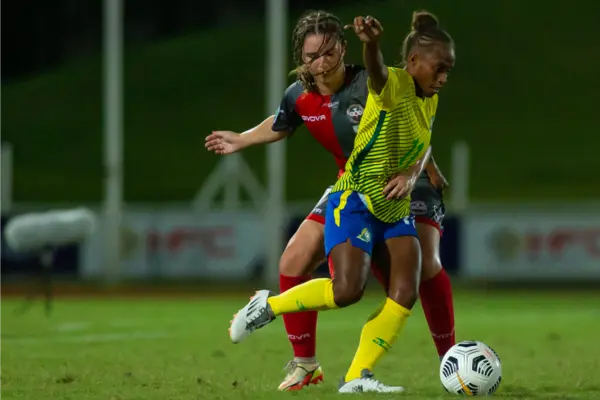 New Caledonia’s struggle to handle the pace of the Solomon Islands attack became a theme throughout the first-half.