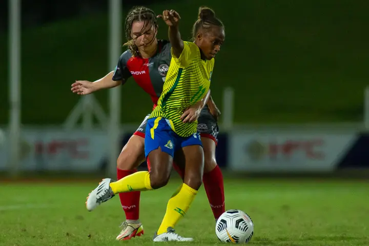 New Caledonia’s struggle to handle the pace of the Solomon Islands attack became a theme throughout the first-half.