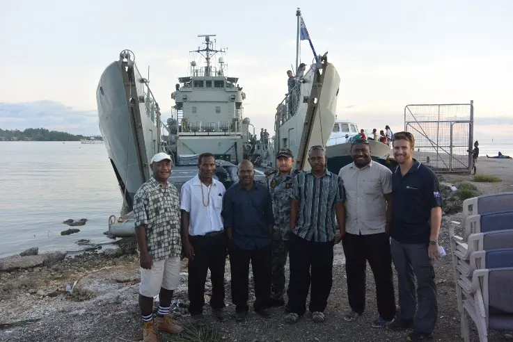 All supplies were delivered to Malaita on board HMAS Labuan. The supplies were unloaded with the help of many community members.
