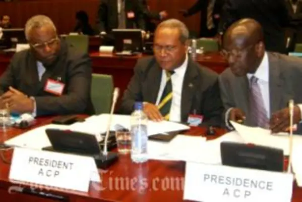 Solomon Islands Ambassador to the EU, H.E Mr. Joseph Ma&#39;ahanua (Centre) successfully co-chaired with his Czech Republic counterpart, the 59th Session of ACP-EU Committee of Ambassadors in Brussels.