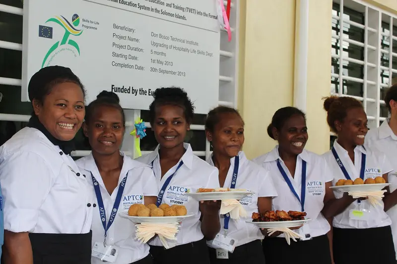 The new facility will be used by all students in the Certificate II Hospitality course being delivered through a collaborative partnership between Don Bosco Technical Institute and the APTC.