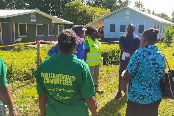 Parliamentary Health Committee site visit to the quarantine centres at Nila, Shortland Islands in the Western Province.