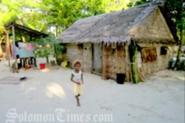 A typical coastal community in Solomon Islands.
