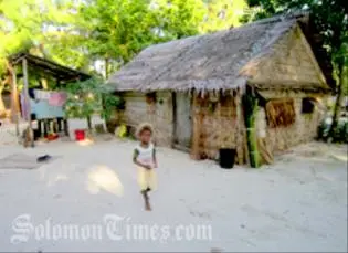 A typical coastal community in Solomon Islands.