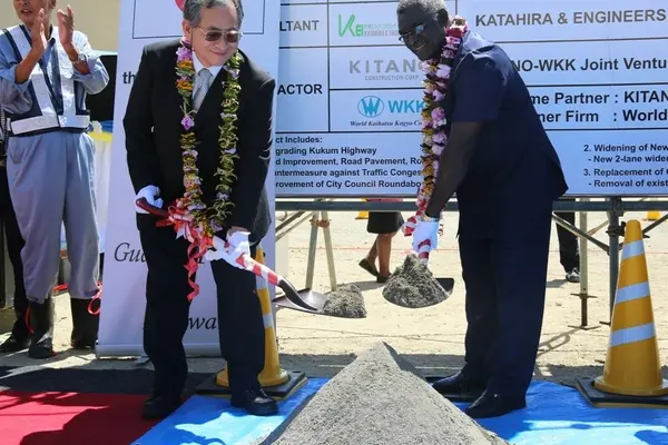 Prime Minister Manasseh Sogavare and Japanese Ambassador to Solomon Islands Kenichi Kimiya launched the construction phase of the Kukum Highway Project after the recent conclusion of the Preparatory phase.