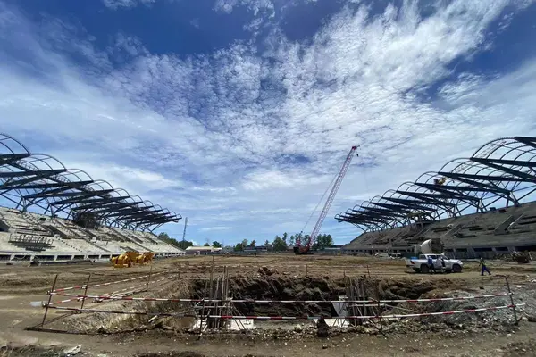 The Games stadium in East Honiara taking shape.
