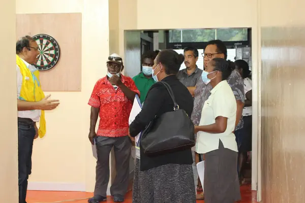 This is the first site visit made by the HMSC – the aim is to get firsthand information on the standards and safety protocols being established at quarantine sites.