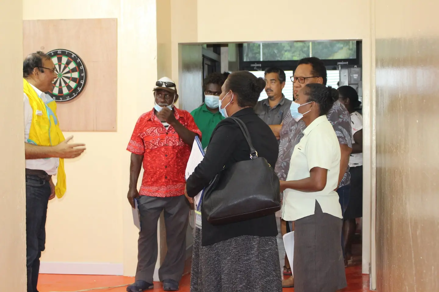 This is the first site visit made by the HMSC – the aim is to get firsthand information on the standards and safety protocols being established at quarantine sites.