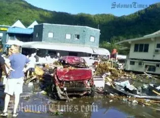 Effects of the earthquake and tsunami in Pago Pago, American Samoa.