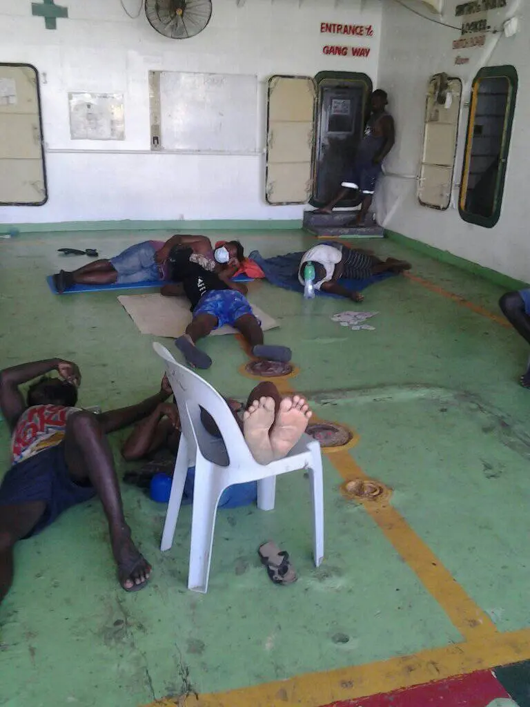 Certain crew members of MV Awka had earlier warned the government on social media that they will swim to shore if no assistance is given.