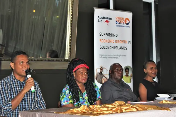 Jabis Ngibutai, an advocate for people with disability, speaking during the event.