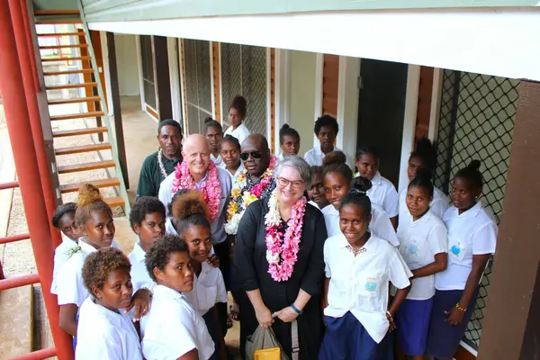The new two-storey dormitory will house up to 60 female students, while the ablution block provides wash facilities including a place for girls to do their laundry. 