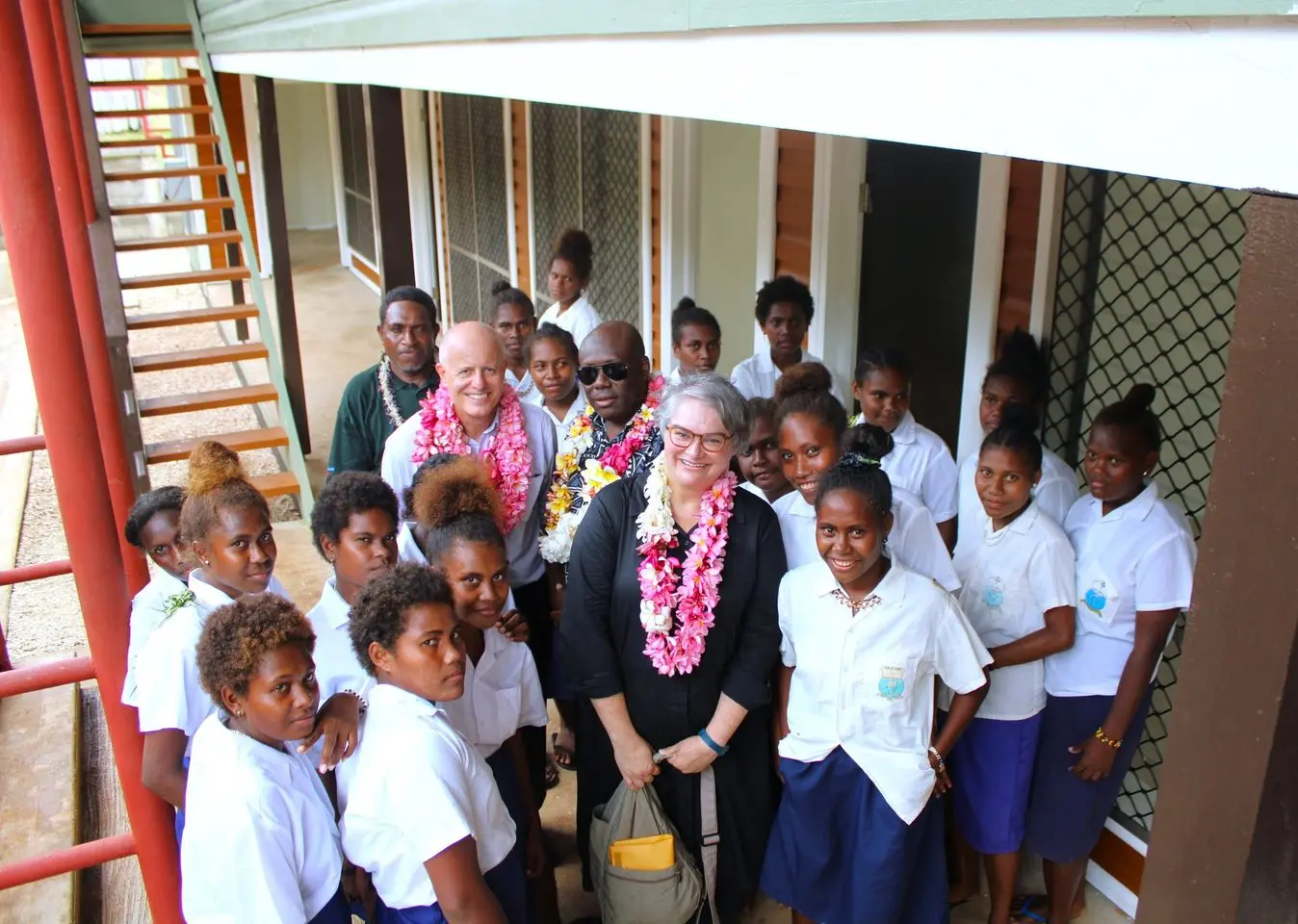 The new two-storey dormitory will house up to 60 female students, while the ablution block provides wash facilities including a place for girls to do their laundry.