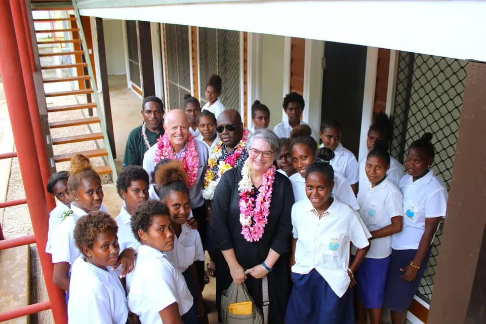 The new two-storey dormitory will house up to 60 female students, while the ablution block provides wash facilities including a place for girls to do their laundry.