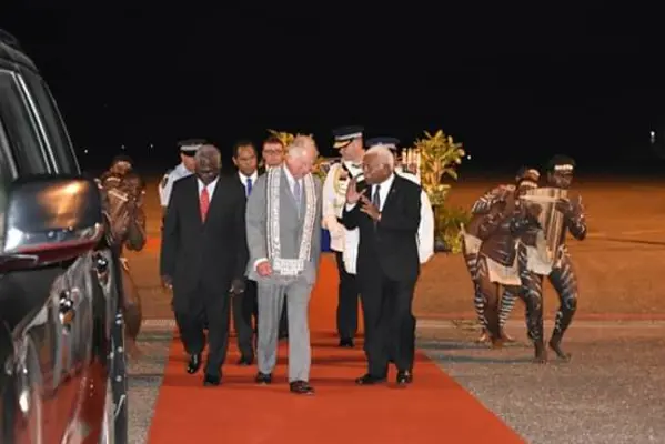 Prince Charles Arrives in Honiara