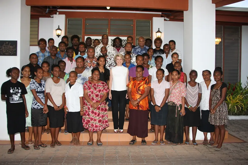 The awardees together with the Australian Foreign Minister, Julie Bishop.