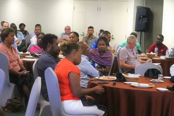 More than sixty (60) business representatives and members of the private sector attended the event to hear Permanent Secretary Dentana present an update on the implementation of the Solomon Islands Government’s Economic Stimulus Package.