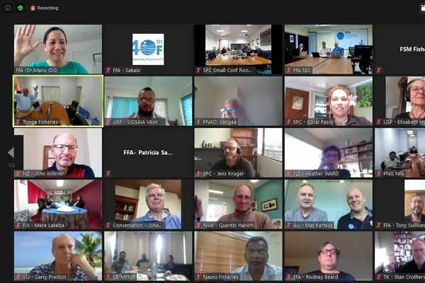 The participants of the Climate Change meeting which was convened online.