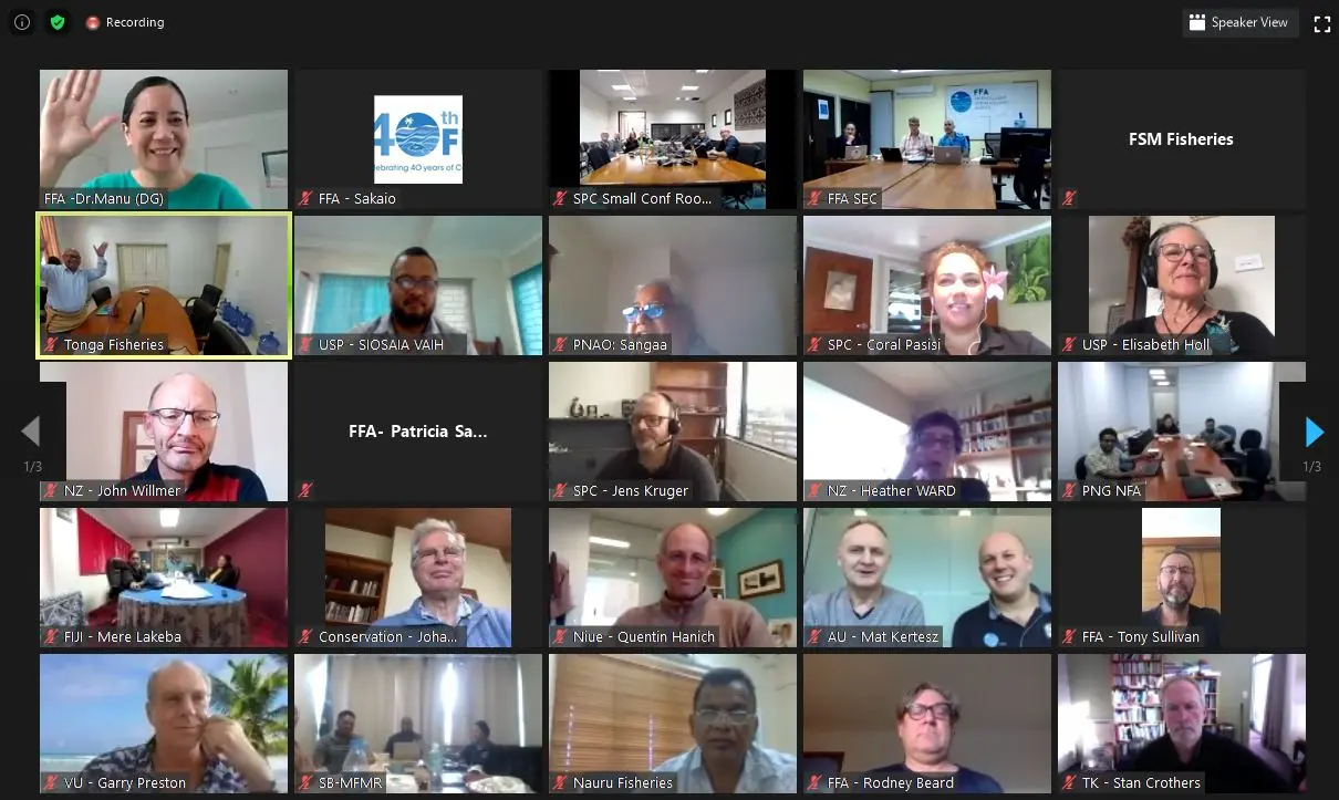 The participants of the Climate Change meeting which was convened online.