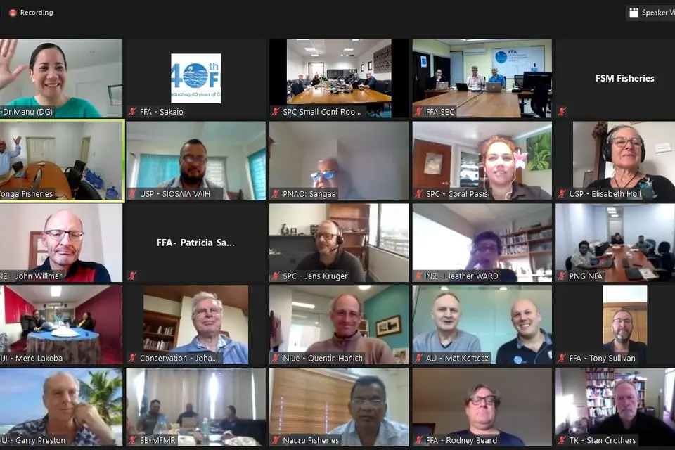 The participants of the Climate Change meeting which was convened online.