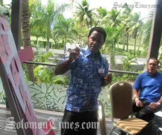 Mr. Rex Tara, from the Solomon Islands, is also one of the facilitators in the Peace Building workshop.