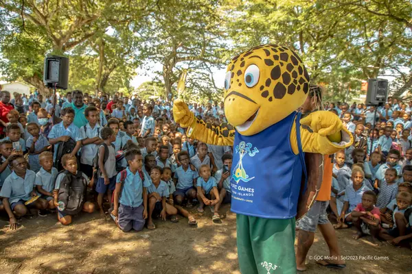 The visits also gave schools the opportunity to meet the fun-loving ‘SOLO’, the Sol2023 Pacific Games Mascot.
