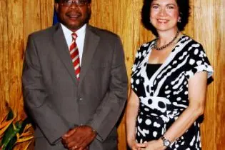 UNDP's work in capacity building is very important for the future of the country, said Dr. Derek Sikua during a meeting with Ms. Elizondo yesterday.