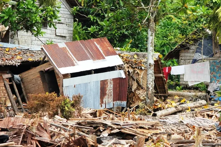 A major 8.0-magnitude earthquake struck the same area on February 6, triggering a tsunami no less than 1 meter (3.4 feet) high that traveled up to 500 meters (546 yard) inland and destroyed entire villages, killing nine people and injuring 13 others. Nearly 1,000 people were left homeless.