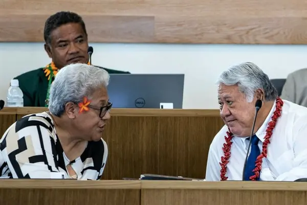 Fiame Naomi Mata'afa and Tuilaepa Dr. Sai'lele Malielegaoi.