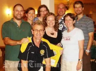 'Team Marmalade' (L to R): Anthony Carrigan, Kate Dooley, Kate Sullivan, Laura Doherty, Justin Fepuleai, Mary Thurston and Laurent de Schoutheete.