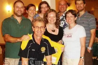 'Team Marmalade' (L to R): Anthony Carrigan, Kate Dooley, Kate Sullivan, Laura Doherty, Justin Fepuleai, Mary Thurston and Laurent de Schoutheete.