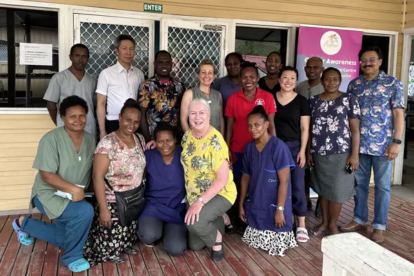 The multidisciplinary oncology team from the Canberra Region Cancer Centre visited the National Referral Hospital to examine workflows, processes and policies in the NRH Oncology Unit, which the Australian team helped to commission in 2018.