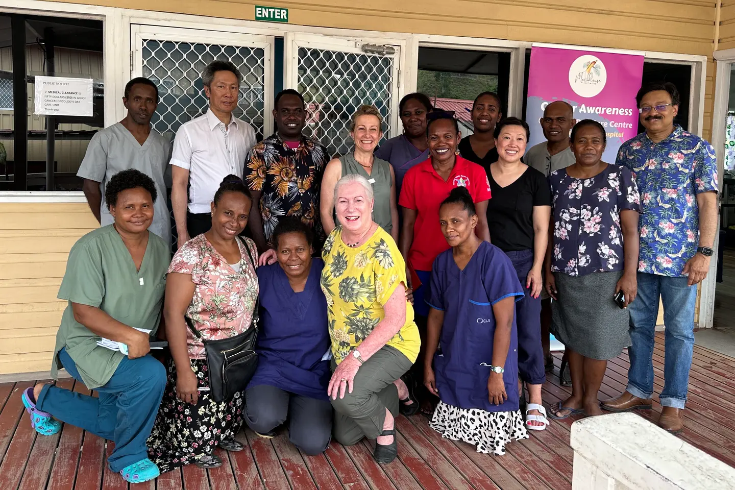 The multidisciplinary oncology team from the Canberra Region Cancer Centre visited the National Referral Hospital to examine workflows, processes and policies in the NRH Oncology Unit, which the Australian team helped to commission in 2018.